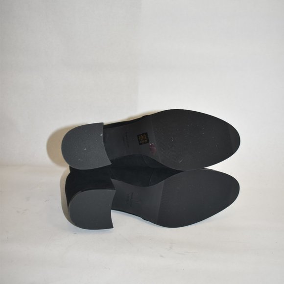 STUART WEITZMAN QUINN ANKLE BOOTIE SUEDE BLOCK GOLD LOGO SW 9 (P14) - Picture 9 of 10